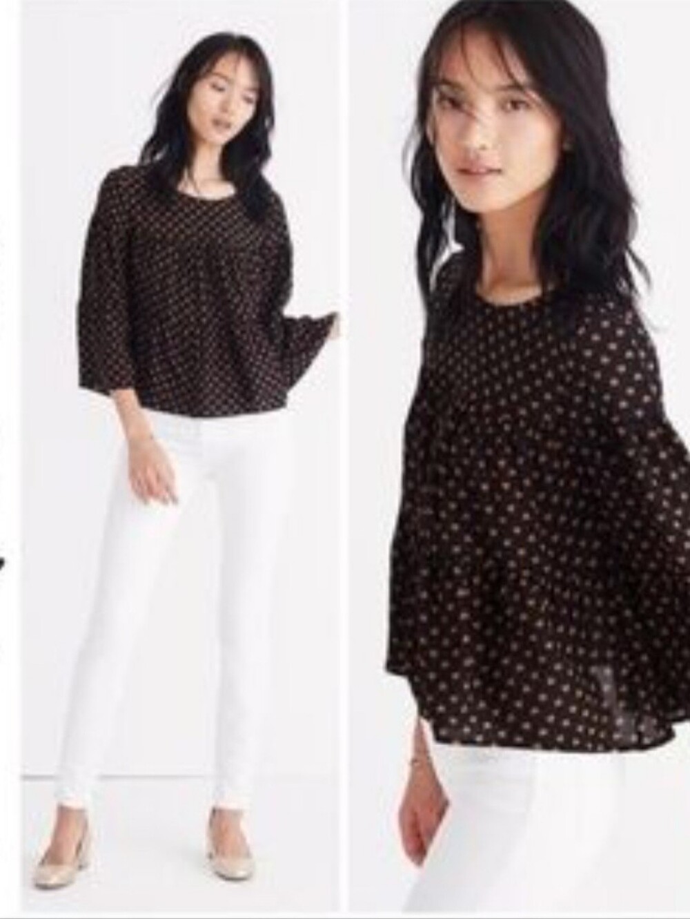 MADEWELL Slik Long Sleeve Blouse